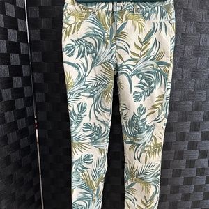 Lascana , skinny jeggings, palm leaf pattern, size 2